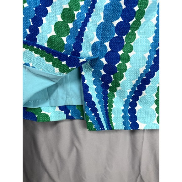Talbots Blue-Green polka dot wavy pencil skirt, size 6P - Picture 5 of 9